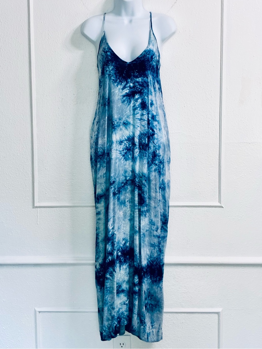 Lovestitch Blue Tie-Dye Mila Maxi Dress Sz.S/M